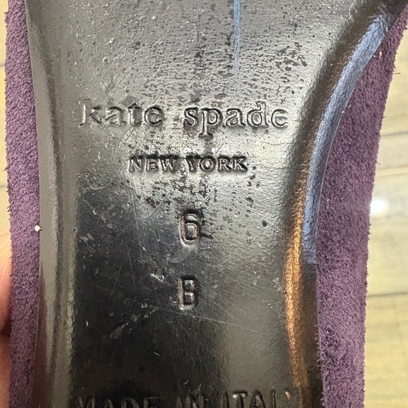 Kate Spade Dark Purple Embellished Flats - Picture 7 of 7